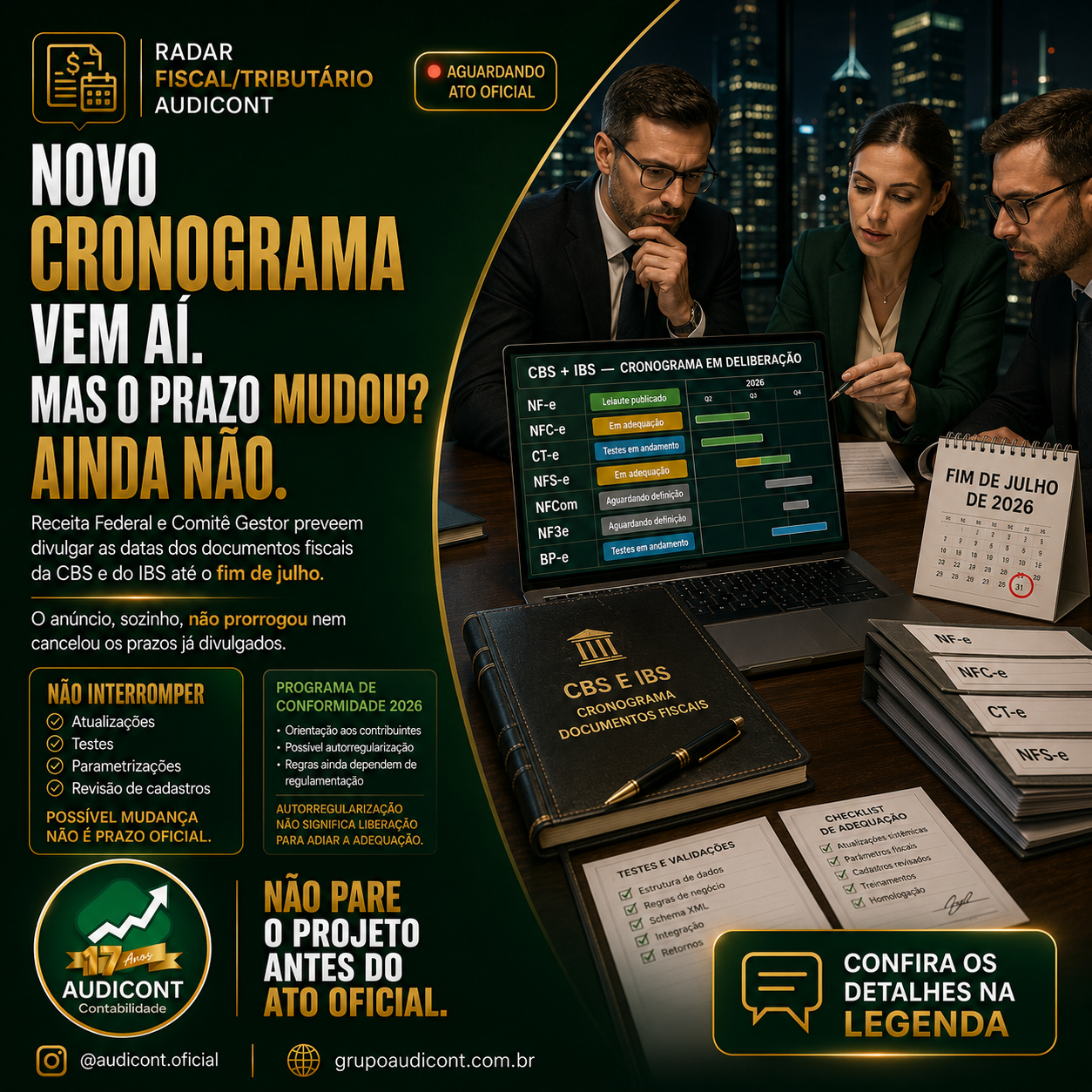 📑 Receita e Comitê Gestor preveem divulgar cronograma dos documentos fiscais da CBS e do IBS até o fim de julho