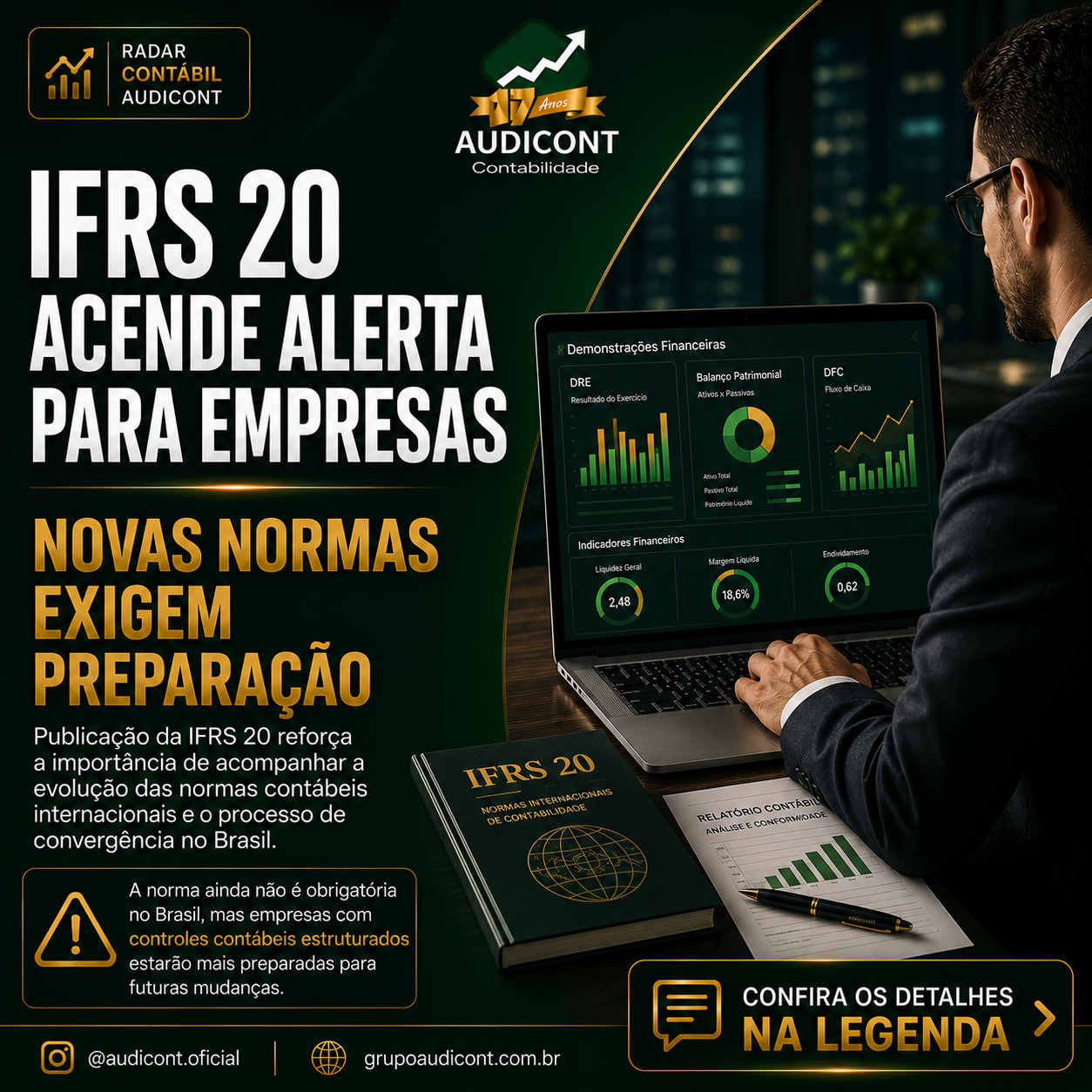 📊 Publicação da IFRS 20 reforça a importância de acompanhar a evolução das normas contábeis