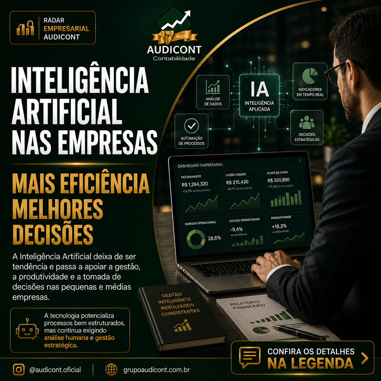 🤖 Inteligência Artificial na gestão empresarial: mais produtividade e decisões mais estratégicas