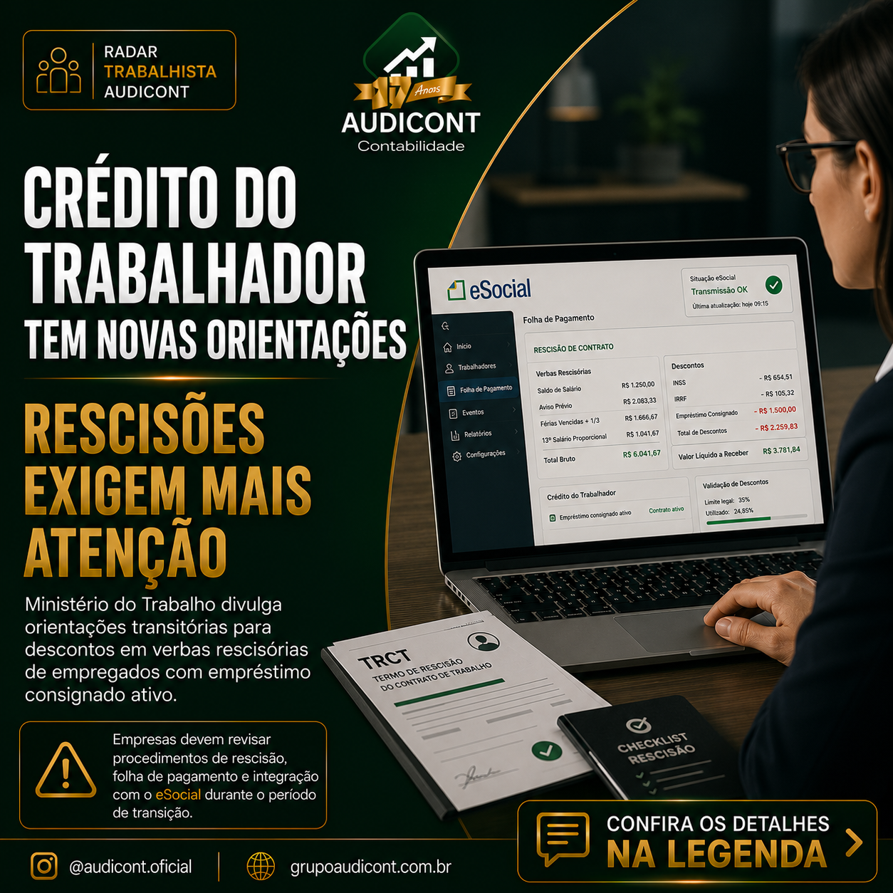 🚨 Empregadores recebem novas orientações sobre descontos em rescisões no Crédito do Trabalhador