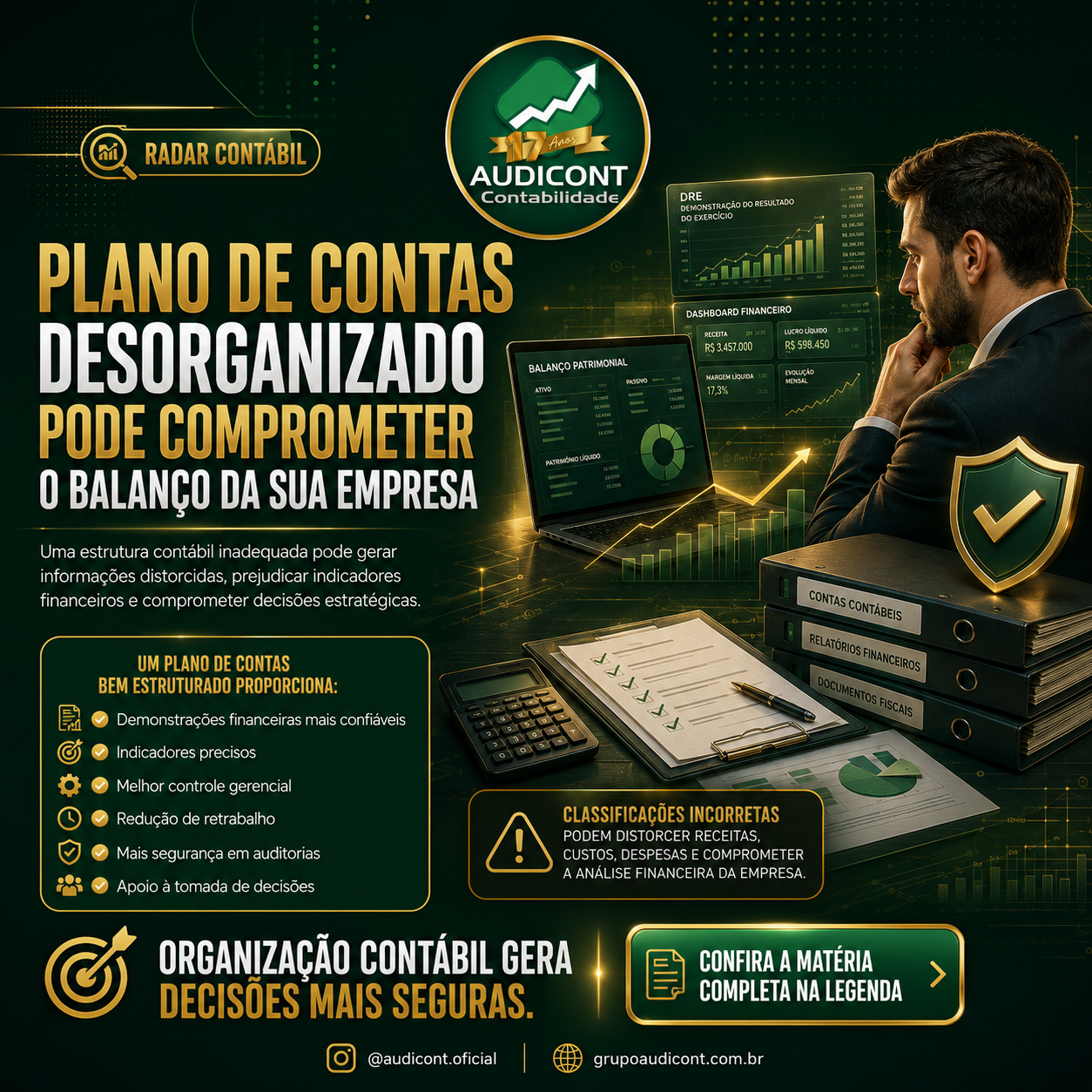 📊 Plano de contas desorganizado compromete balanço, indicadores e decisões da empresa