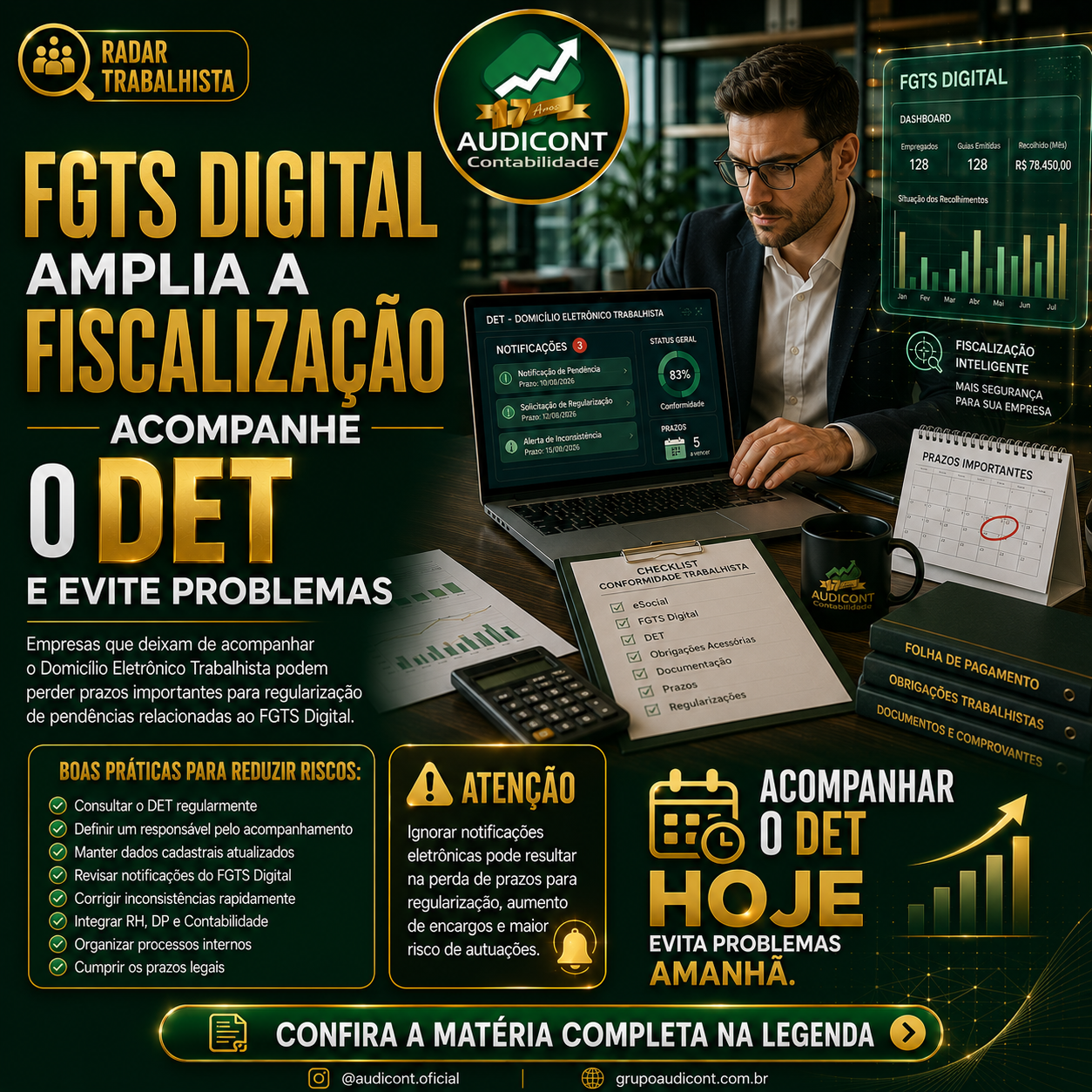 🚨 FGTS Digital amplia fiscalização e reforça a importância de acompanhar notificações no DET