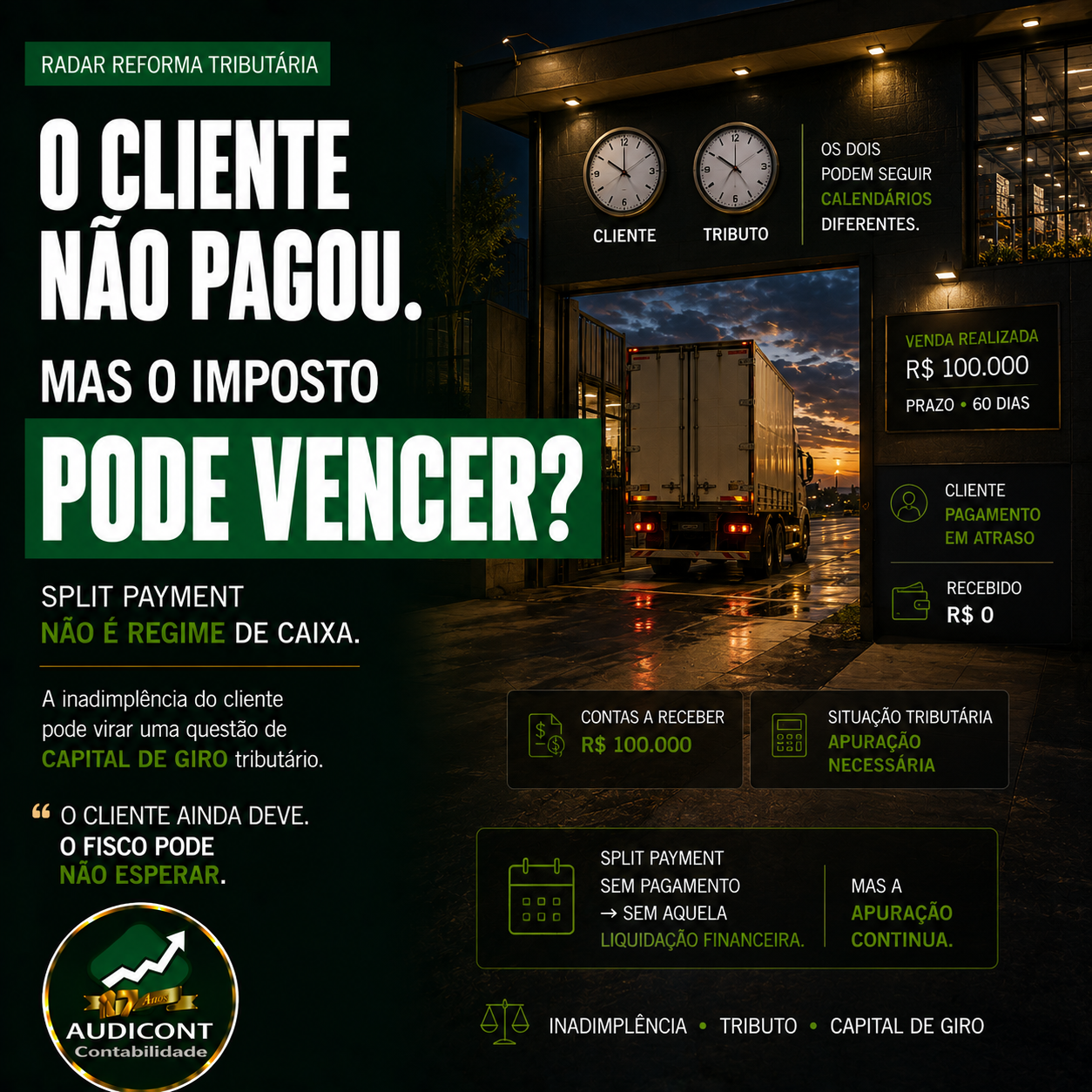 Split payment e inadimplência: IBS e CBS vencem sem o cliente pagar?