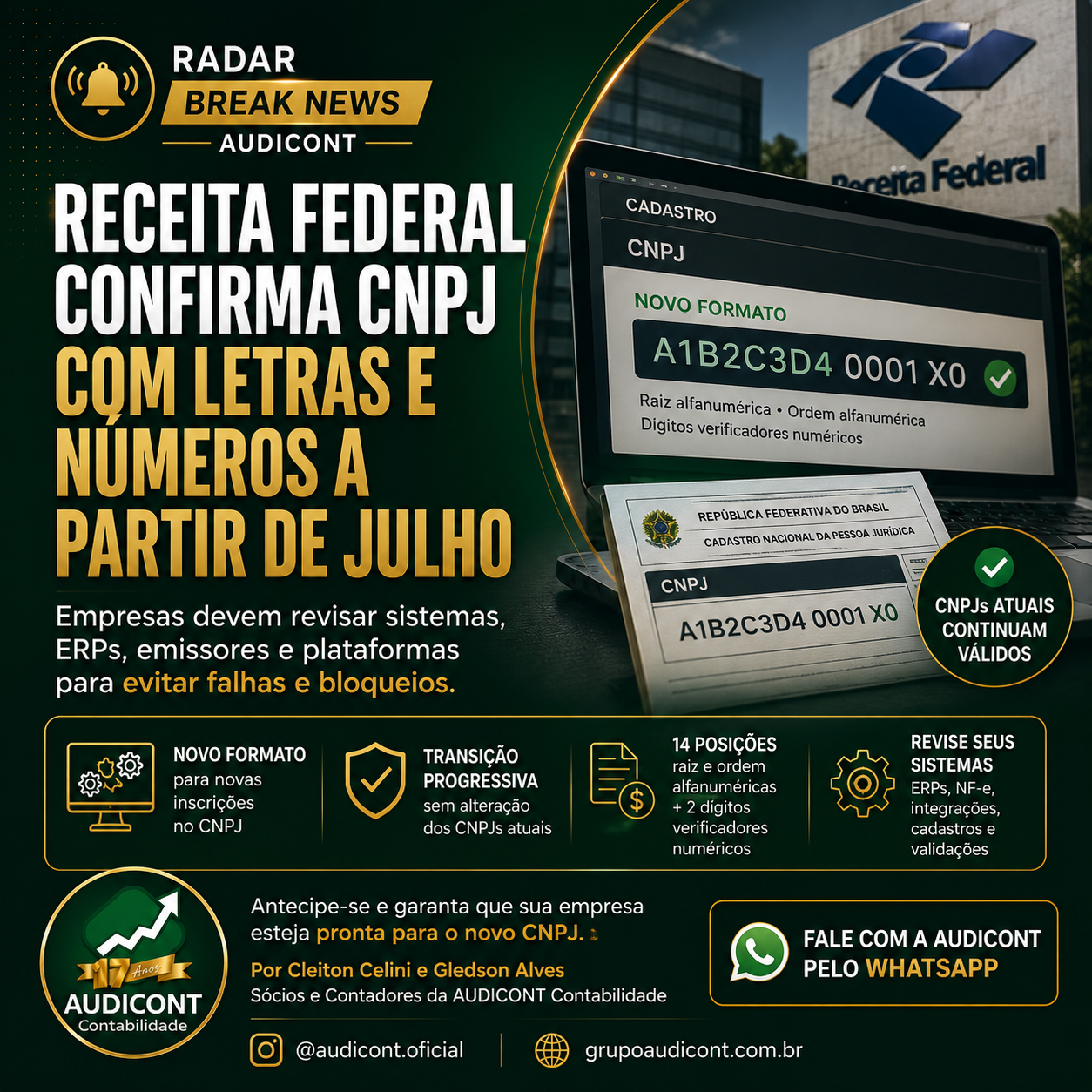 🚨 CNPJ alfanumérico