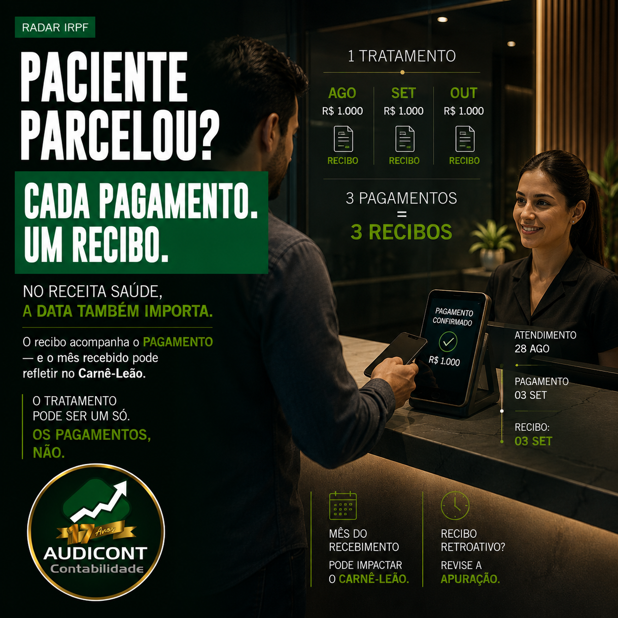 Receita Saúde: recibo por pagamento e impacto no Carnê-Leão