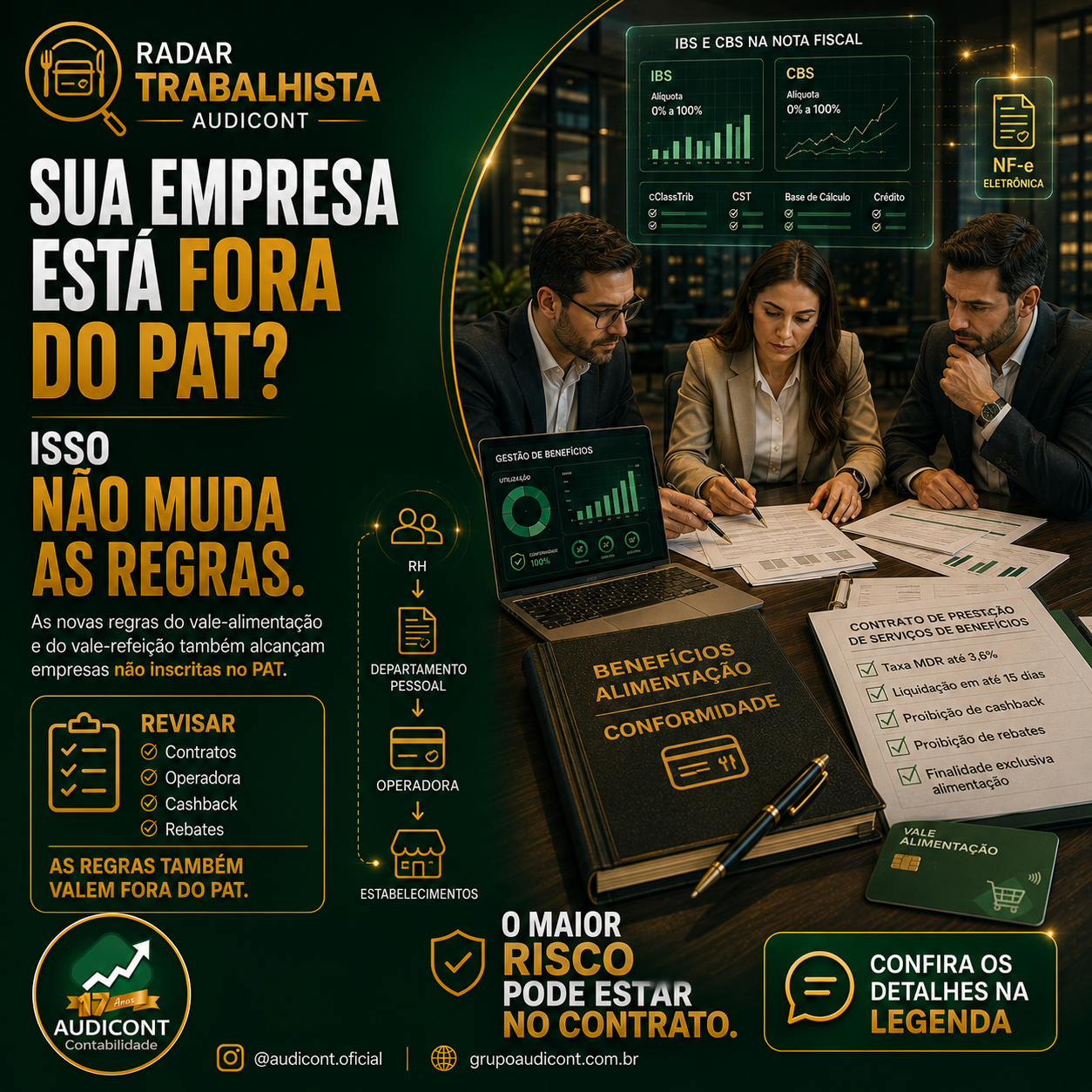 🍽️ Vale-alimentação e vale-refeição: novas regras também atingem empresas fora do PAT