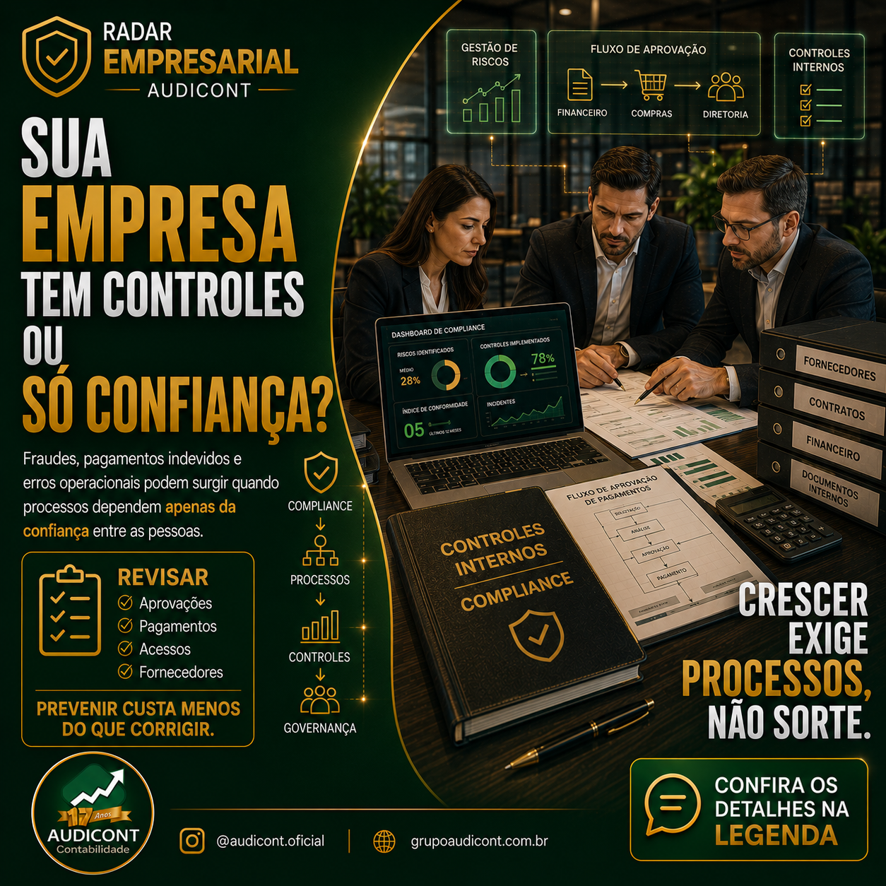 🛡️ Compliance para pequenas empresas: controles que reduzem fraudes, erros e prejuízos