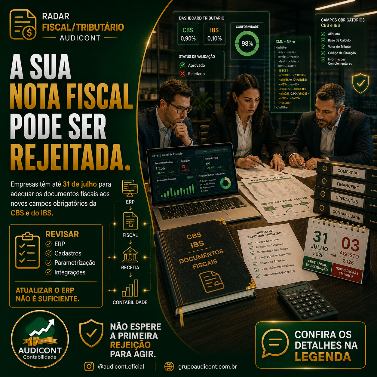 📑 Reforma Tributária: empresas têm até 31 de julho para adaptar notas fiscais à CBS e ao IBS