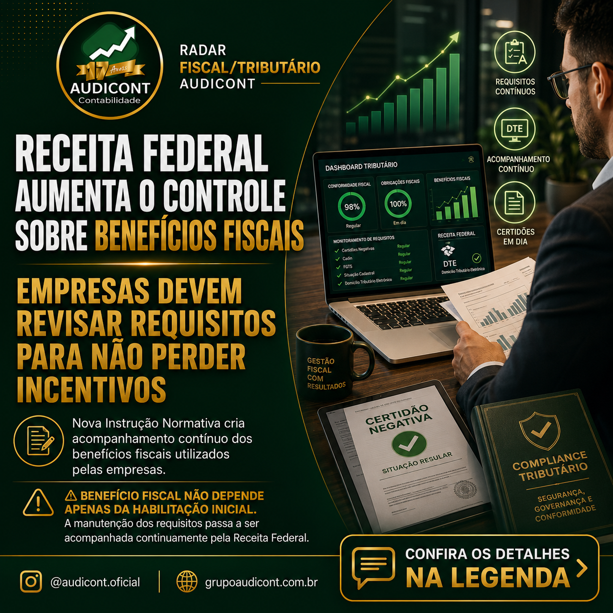 🚨 Receita Federal aumenta o controle sobre benefícios fiscais