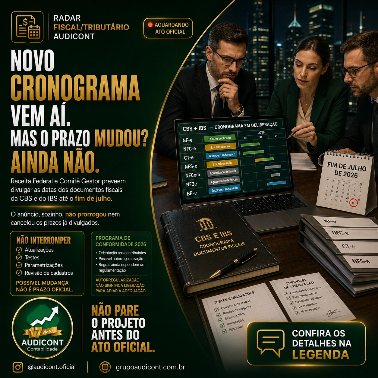 📑 Receita e Comitê Gestor preveem divulgar cronograma dos documentos fiscais da CBS e do IBS até o fim de julho