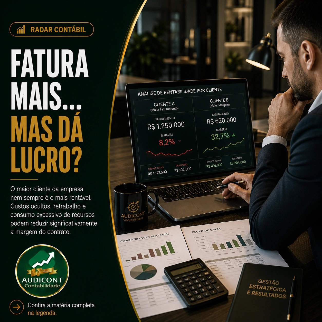 📊 O cliente que mais fatura pode ser o que menos deixa lucro para a empresa