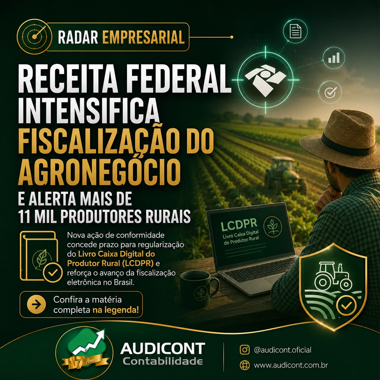 🚨 Receita Federal intensifica fiscalização do agronegócio e alerta mais de 11 mil produtores rurais.
