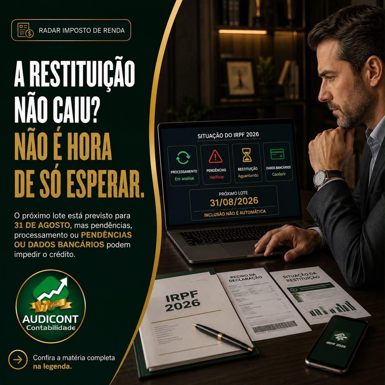 Restituição do Imposto de Renda não caiu? Veja o que conferir antes do próximo lote
